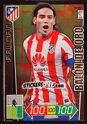 Sticker Falcao - Liga BBVA 2012-2013. Adrenalyn XL n. 446 - Panini