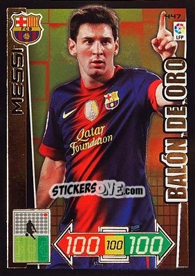 Sticker Messi - Liga BBVA 2012-2013. Adrenalyn XL n. 447 - Panini