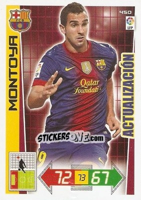 Sticker Montoya - Liga BBVA 2012-2013. Adrenalyn XL n. 450 - Panini
