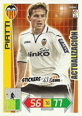 Sticker Piatti - Liga BBVA 2012-2013. Adrenalyn XL n. 456 - Panini