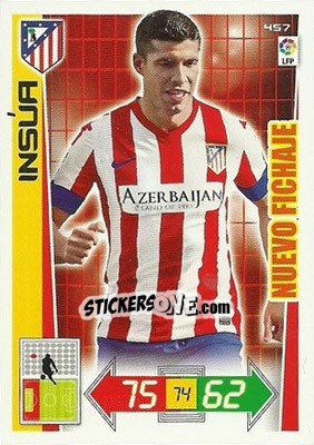Sticker Insúa - Liga BBVA 2012-2013. Adrenalyn XL n. 457 - Panini