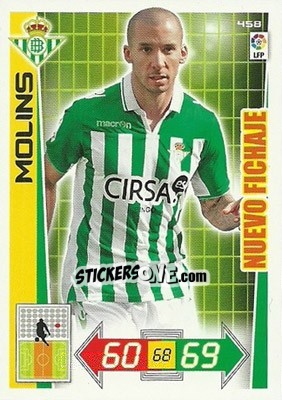 Sticker Molins - Liga BBVA 2012-2013. Adrenalyn XL n. 458 - Panini
