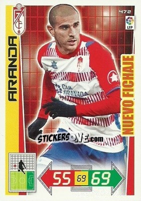 Sticker Aranda - Liga BBVA 2012-2013. Adrenalyn XL n. 472 - Panini