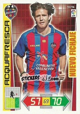 Sticker Acquafresca - Liga BBVA 2012-2013. Adrenalyn XL n. 475 - Panini