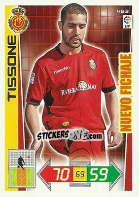 Sticker Tissone - Liga BBVA 2012-2013. Adrenalyn XL n. 483 - Panini