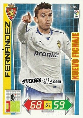 Sticker Fernández - Liga BBVA 2012-2013. Adrenalyn XL n. 494 - Panini