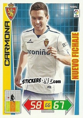Cromo Carmona - Liga BBVA 2012-2013. Adrenalyn XL n. 495 - Panini
