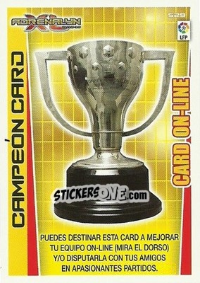Sticker Trofeo campeón - Liga BBVA 2012-2013. Adrenalyn XL - Panini