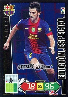 Sticker David Villa - Liga BBVA 2012-2013. Adrenalyn XL n. LE-DV - Panini