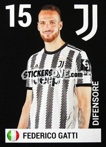 Sticker Federico Gatti - Juventus 2022-2023
 n. 12 - Euro Publishing