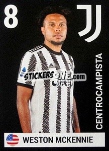 Sticker Weston McKennie - Juventus 2022-2023
 n. 16 - Euro Publishing