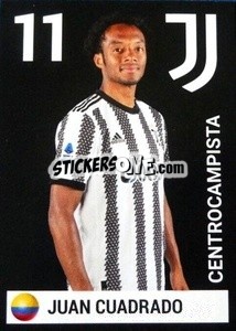 Sticker Juan Cuadrado - Juventus 2022-2023
 n. 18 - Euro Publishing