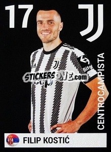 Sticker Filip Kostic - Juventus 2022-2023
 - Euro Publishing
