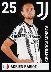 Sticker Adrien Rabiot - Juventus 2022-2023
 n. 21 - Euro Publishing
