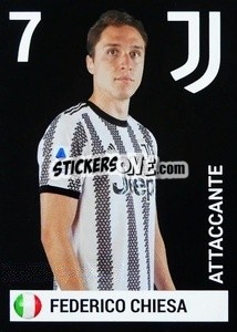 Sticker Federico Chiesa - Juventus 2022-2023
 n. 24 - Euro Publishing