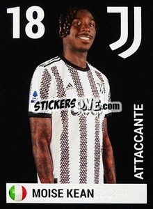 Sticker Moise Kean - Juventus 2022-2023
 n. 27 - Euro Publishing