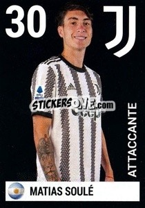 Sticker Matias Soule - Juventus 2022-2023
 n. 30 - Euro Publishing