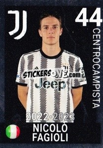 Sticker Nicolo Fagioli - Juventus 2022-2023
 n. J20 - Euro Publishing