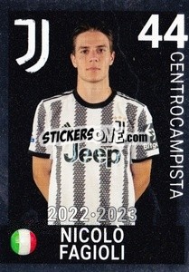 Sticker Nicolo Fagioli - Juventus 2022-2023
 - Euro Publishing