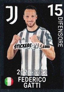 Sticker Federico Gatti - Juventus 2022-2023
 n. J9 - Euro Publishing
