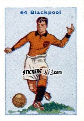 Sticker Blackpool - Football Team Cards 1934
 n. 64 - D.C. Thomson