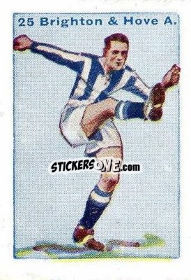 Sticker Brighton & Hove Albion - Football Team Cards 1934
 n. 25 - D.C. Thomson