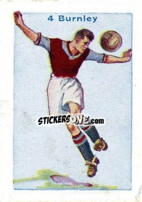 Sticker Burnley - Football Team Cards 1934
 n. 4 - D.C. Thomson
