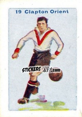 Sticker Clapton Orient - Football Team Cards 1934
 - D.C. Thomson