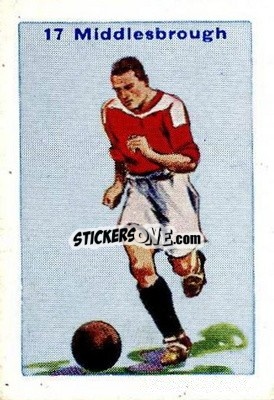 Sticker Middlesbrough - Football Team Cards 1934
 - D.C. Thomson