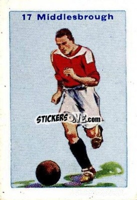 Sticker Middlesbrough - Football Team Cards 1934
 n. 17 - D.C. Thomson