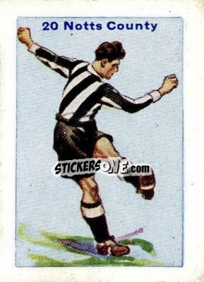 Sticker Notts County - Football Team Cards 1934
 n. 20 - D.C. Thomson