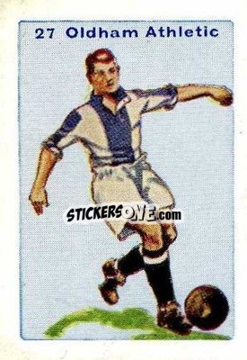 Sticker Oldham Athletic - Football Team Cards 1934
 n. 27 - D.C. Thomson
