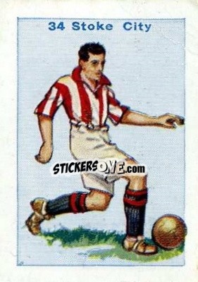 Sticker Stoke City - Football Team Cards 1934
 n. 34 - D.C. Thomson