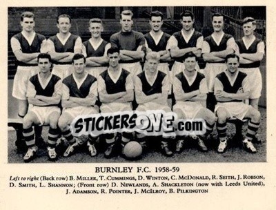 Sticker Burnley F.C. - Football Teams 1958-1959
 n. 6 - Fleetway

