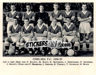 Sticker Chelsea F.C. - Football Teams 1958-1959
 - Fleetway

