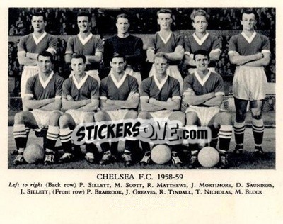 Sticker Chelsea F.C. - Football Teams 1958-1959
 n. 10 - Fleetway
