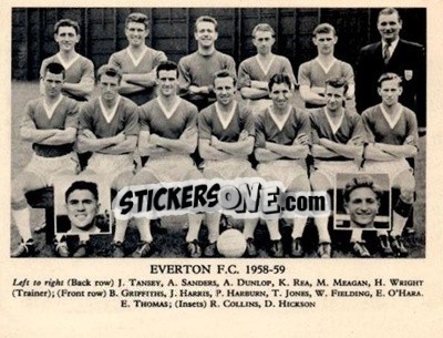 Sticker Everton F.C. - Football Teams 1958-1959
 n. 11 - Fleetway
