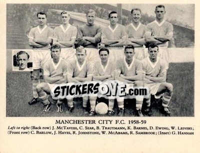Sticker Manchester City F.C. - Football Teams 1958-1959
 n. 13 - Fleetway
