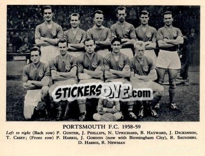 Sticker Portsmouth F.C. - Football Teams 1958-1959
 - Fleetway
