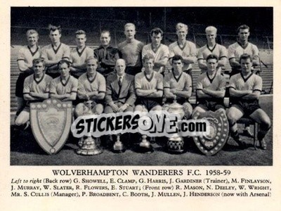 Sticker Wolverhampton Wanderers F.C. - Football Teams 1958-1959
 - Fleetway
