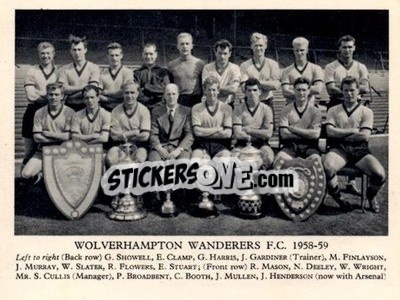 Sticker Wolverhampton Wanderers F.C. - Football Teams 1958-1959
 n. 3 - Fleetway
