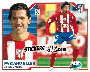 Sticker Fabiano Eller - Liga Spagnola 2007-2008 n. 72 - Colecciones ESTE