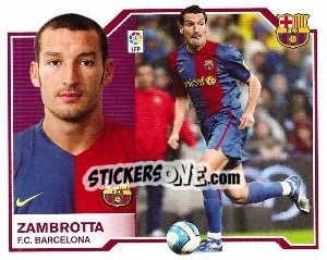 Sticker Zambrotta - Liga Spagnola 2007-2008 - Colecciones ESTE