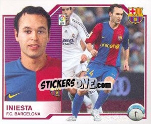 Sticker Iniesta - Liga Spagnola 2007-2008 n. 104 - Colecciones ESTE