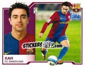 Sticker Xavi - Liga Spagnola 2007-2008 n. 106 - Colecciones ESTE