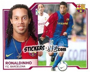 Sticker Ronaldinho - Liga Spagnola 2007-2008 - Colecciones ESTE