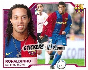 Sticker Ronaldinho - Liga Spagnola 2007-2008 n. 109 - Colecciones ESTE