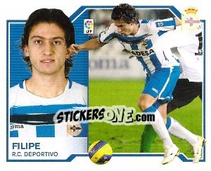 Sticker Filipe Luis - Liga Spagnola 2007-2008 n. 161 - Colecciones ESTE