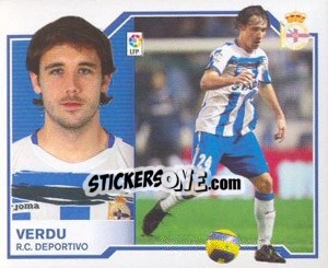 Sticker Verdú - Liga Spagnola 2007-2008 - Colecciones ESTE