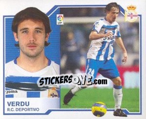 Cromo Verdú - Liga Spagnola 2007-2008 n. 166 - Colecciones ESTE